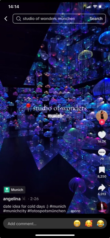 Immersive exhibit TikTok clip