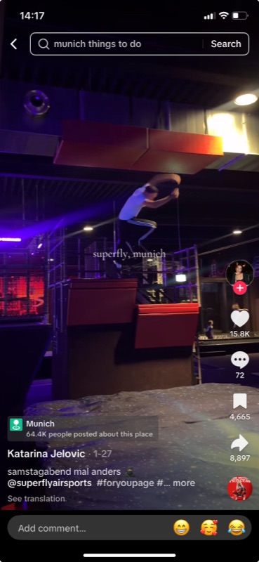 Nightlife venue TikTok clip